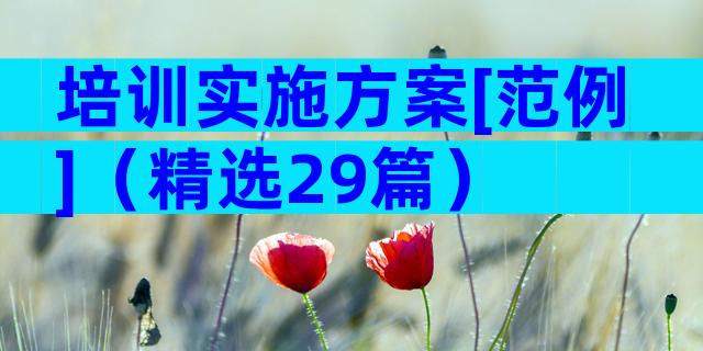 培训实施方案[范例]（精选29篇）